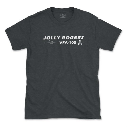 VFA-103 Jolly Rogers Flight Line Series F/A-18 Super Hornet T-Shirt
