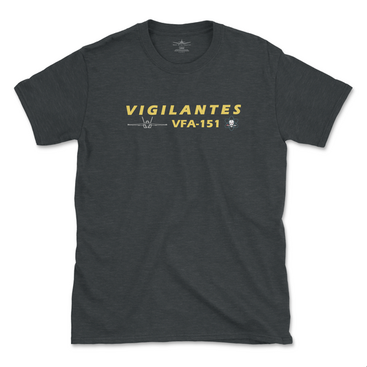VFA-151 Vigilantes Flight Line Series F/A-18 Super Hornet T-Shirt