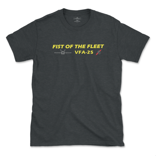 VFA-25 Fist of the Fleet Flight Line Series F/A-18 Super Hornet T-Shirt