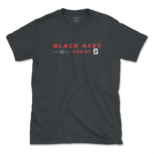 VFA-41 Black Aces Flight Line Series F/A-18 Super Hornet T-Shirt
