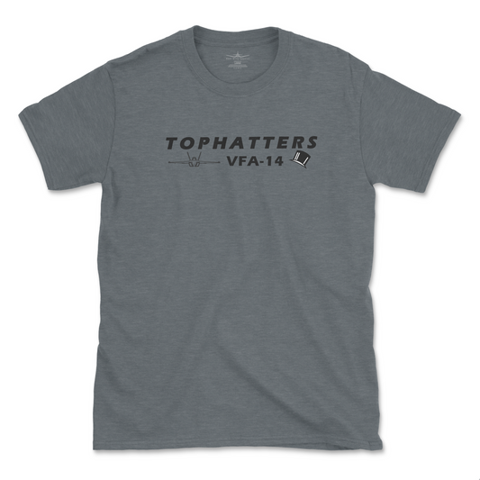 VFA-14 Tophatters Flight Line Series F/A-18 Super Hornet T-Shirt