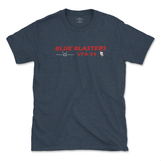 VFA-34 Blue Blasters Flight Line Series F/A-18 Super Hornet T-Shirt