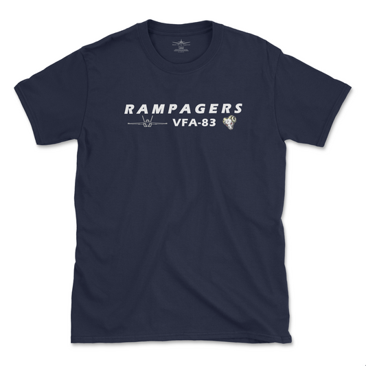 VFA-83 Rampagers Flight Line Series F/A-18 Super Hornet T-Shirt