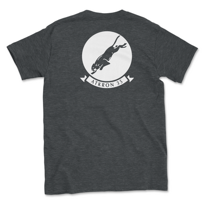 Dark grey heather t-shirt with squadron patch.