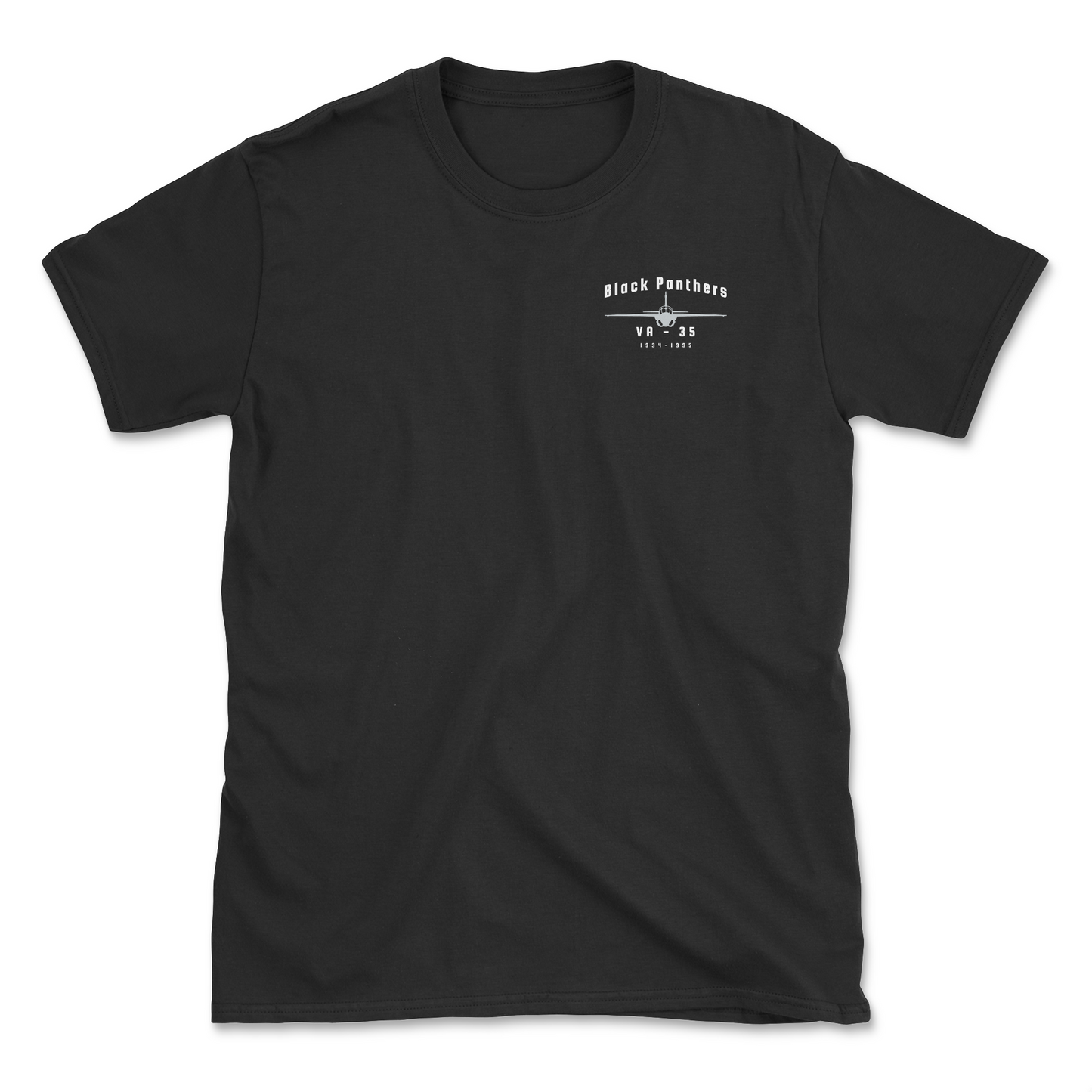 Black t-shirt with an A-6 aircraft and squadron name.