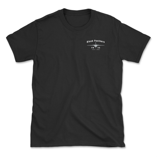 Black t-shirt with an A-6 aircraft and squadron name.