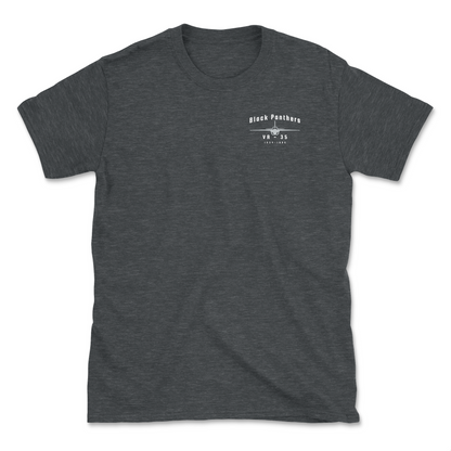 Dark grey heather t-shirt with an A-6 aircraft and squadron name.