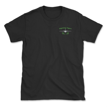 Black t-shirt with a A-6 aircraft and squadron name