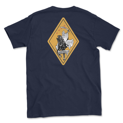 Navy Blue t-shirt with squadron patch.