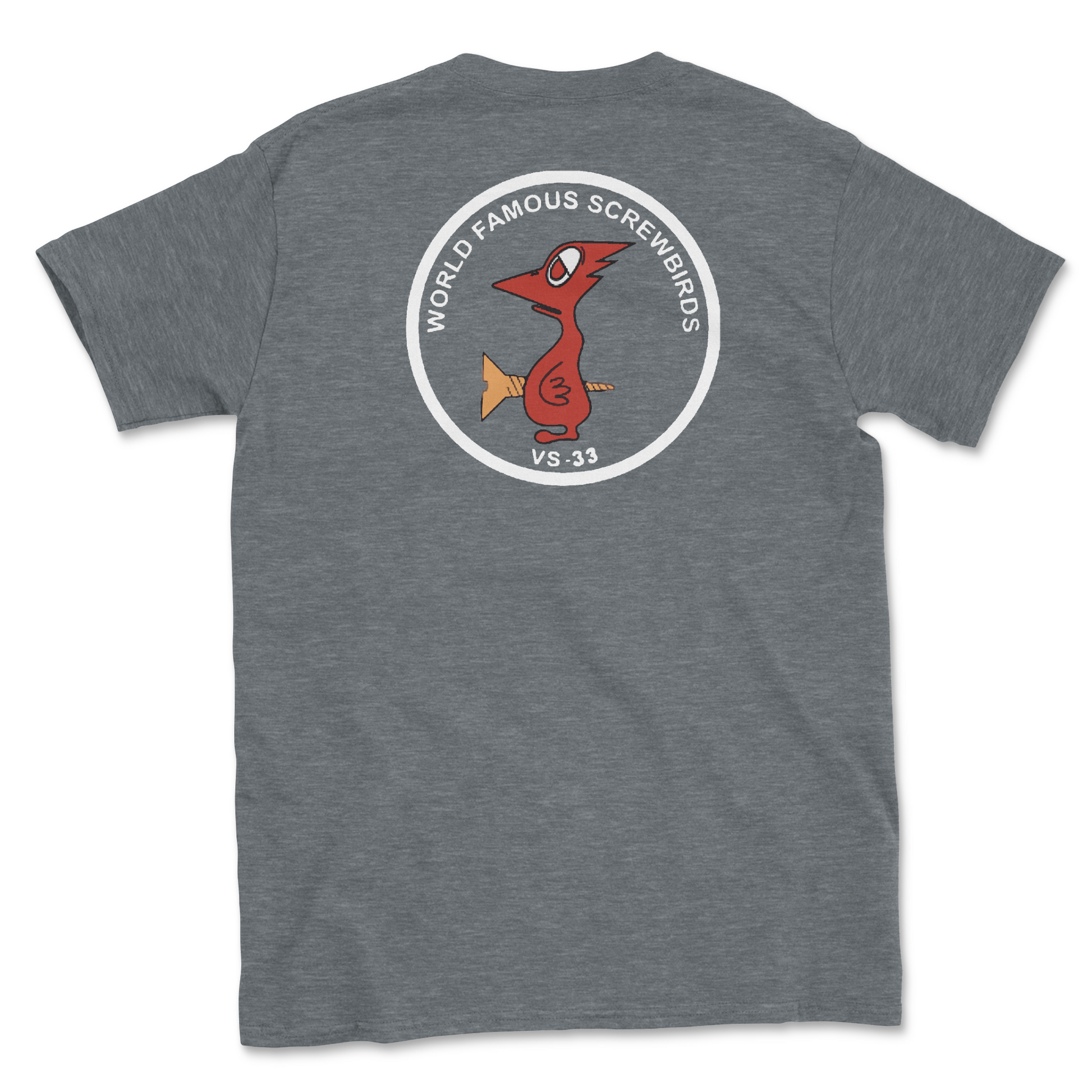 Grey heather t-shirt with squadron patch.