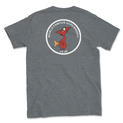 Grey heather t-shirt with squadron patch.